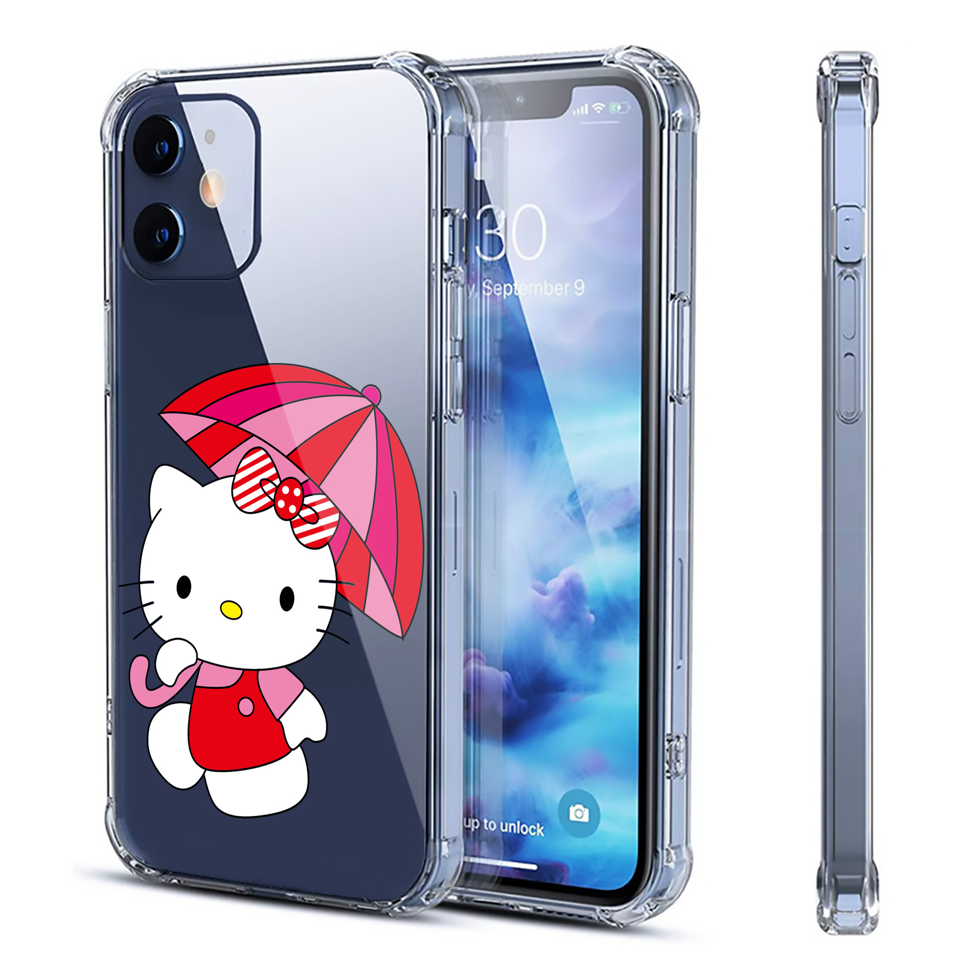 （画像用） Hello Kitty ハローキティ 【iPhone 12シリーズ対応】透明スマホケース（クリアソフトケース）